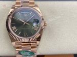 AR Factory Rolex Daydate 40*12.2mm 3255 Movement Olive Green Face Romans Markers Watch